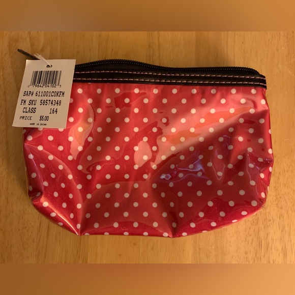Pink Polka Dot Cosmetic Bag - Picture 4 of 12
